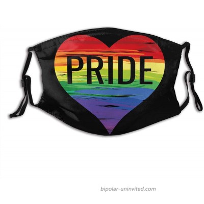 Gay Love Lgbt Rainbow Heart Fashion Scarf Bandana Face Mask Reusable Adjustable Windproof Washable Unisex at  Men’s Clothing store