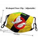 Ghostbuster Face mask with Elastic Ear Loops Breathable Protection for Travel or Everyday Use Black at Men’s Clothing store