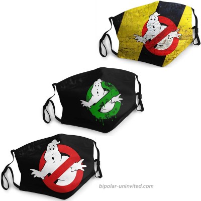 Ghostbuster Face mask with Elastic Ear Loops Breathable Protection for Travel or Everyday Use Black at  Men’s Clothing store