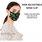 Green Alien UFO Moon Face Mask with 2 Pcs Filters Reusable and Washable Adjustable Elastic Earrings Soft and Breathable Kids Face Mask Balaclava for Older Children and Adults at Men’s Clothing store