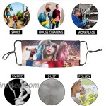 Harley Quinn Face Masks Filter Activated Carbon Dust Cover Anti-Dust Washable Reusable for Cycling Camping Trip at Men’s Clothing store