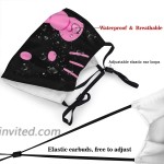 Hello Kitty Face Mask Stretchable Adjustable Length with Filter Reusable Protection Black at Men’s Clothing store