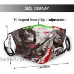 Hoaidon Attack On Titan Cloth face mask with 2 Filter Comfortable Print Reusable Face Masks. at Men’s Clothing store