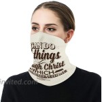 HOOSUNFlagrbfa Worship Quote Bible Lettering Christian Can Do Love Scripture Prayer Jesus Gospel Christ Design Seamless Bandana Balaclava Neck Gaiter Rave Face Scarf Cover for Outdoor at Men’s Clothing store