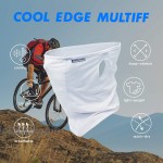INCONTRO Cool Edge Multiff Balaclava Neck Gaiter Summer UV Protection Scarf for Sports White at Men’s Clothing store