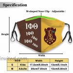 Iota Phi Thetaoutdoor Mask Protective 5-Layer Activated Carbon Filters Adult Men Women Bandana at Men’s Clothing store