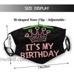 It is My Birthday Face Mask Decorative with 2 Filters for Men and Women Balaclava Cloth at Men’s Clothing store