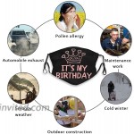 It is My Birthday Face Mask Decorative with 2 Filters for Men and Women Balaclava Cloth at Men’s Clothing store