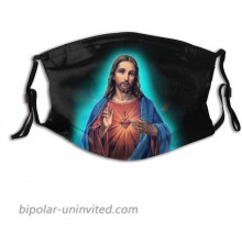 Jesus Christian Christian Jesus-Face Mask With 2 Filters Reusable&Washable Balaclava For Men Women Adult&Teens at  Men’s Clothing store