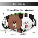 JUCHen Fashion Comfortable Windproof mask Printed Facial Decorations for Unisex M Cute Brown Bear Cony Bunny Rabbit Lovers at Men’s Clothing store