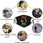 Juneteenth Free-Ish Since 1865 Africa Rasta Colors Vintage Retro Fashion Face Mask With Filter Pocket Washable Face Bandanas Balaclava Reusable Fabric Mask With 2 Pcs Filters at Men’s Clothing store