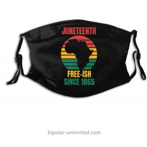 Juneteenth Free-Ish Since 1865 Africa Rasta Colors Vintage Retro Fashion Face Mask With Filter Pocket Washable Face Bandanas Balaclava Reusable Fabric Mask With 2 Pcs Filters at  Men’s Clothing store