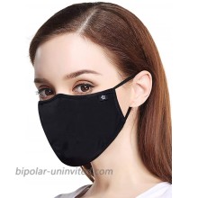 KARIDUN Face Mouth Cover Reusable Washable Nose Adjustable Ear Loops Design Layer Filter Black at  Men’s Clothing store