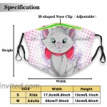 Masks-Marie from The Aristocats Fashion Face Decorative Adjustable Mouth Reusable Anti Dust for Women Men Medium Black at Men’s Clothing store