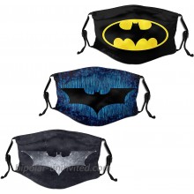 Men Women's Super hero Face Mask 3PCS Adjustable Reusable bat Balaclava -10 at  Men’s Clothing store