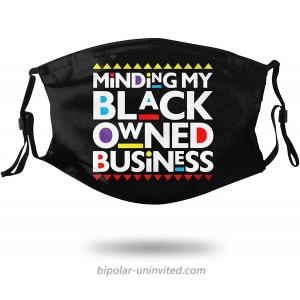 Minding My Black Owned Bus-ine-ss Face Mask Bandanas Mouth Cover Adjustable Reusable Washable Balaclava Unisex for Warm at  Men’s Clothing store