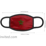 Morocco Wooden Texture Moroccan Flag Unisex Anti-Dust Reusable Face Mask for Black at Women’s Clothing store