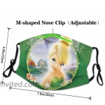 Multi Usage Face Cover Up Tinkerbell Reusable Face Mask Breathable Dust Mouth Mask Black at Men’s Clothing store