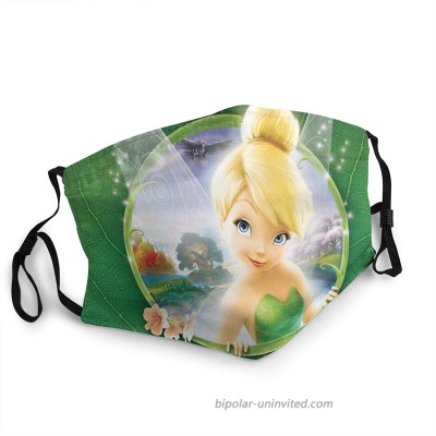 Multi Usage Face Cover Up Tinkerbell Reusable Face Mask Breathable Dust Mouth Mask Black at  Men’s Clothing store
