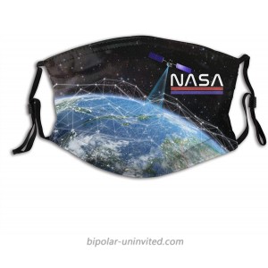 Nasa Exploration Of The Space Face Mask Fashion Scarf With 2 Filter Pocket Washable Bandanas Adjustable Balaclava Reusable Fabric at  Men’s Clothing store