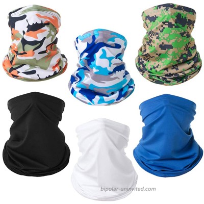 Neck Gaiter Face Mask Reusable Bandana Balaclava Cloth Face Masks Shields Cover Motorcycle Head Scarf for Men Women 3 Camouflage & Black & White & Blue at  Men’s Clothing store