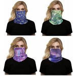 Neck Gaiter for Men&Women Breathable Balaclava Face Cover Scarf Bandana Reusable Headdress Outdoor Camping Mixed 4pcs at Men’s Clothing store