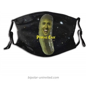 Nicholas Cage Banana Vaporwave Adult Dust Cover with Filter Half Face Shield Scarf for Men Women Mask at  Women’s Clothing store