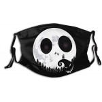 Nightmare Before Christmas Jack & Sally Skellington Outdoor Mask Adjustable Protection 5-Layer Activated Carbon Filter Unisex Headscarf at Men’s Clothing store