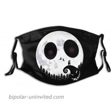 Nightmare Before Christmas Jack & Sally Skellington Outdoor Mask Adjustable Protection 5-Layer Activated Carbon Filter Unisex Headscarf at  Men’s Clothing store
