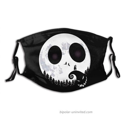 Nightmare Before Christmas Jack & Sally Skellington Outdoor Mask Adjustable Protection 5-Layer Activated Carbon Filter Unisex Headscarf at  Men’s Clothing store