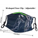 Ocean Jellyfish Face Mask Fashion Design Adjustable Balaclava Bandanas Unisex Adult Outdoor Dust Masks Blue at Men’s Clothing store