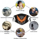 OCZLXRXE The Division SHD Face Masks Sport Windproof Dustproof Scarf Masks Adult Dust Mask for Man's and Woman's Washable & Reusable Classic Mask Equipped with 2 Filters