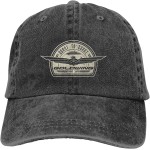 One Nation Design Goldwing Retro Sports Cool Adult Denim Hat with Outdoor Casual Sports Cap Black at Men’s Clothing store