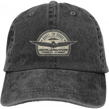 One Nation Design Goldwing Retro Sports Cool Adult Denim Hat with Outdoor Casual Sports Cap Black at  Men’s Clothing store