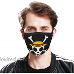 One Piece Masks Funny Face Mask for Adults Cartoon Naruto Mask Washable Reusable Comfortable Dustproof Party Face Mask at Men’s Clothing store