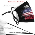 Patriotic American Flag -Face Mask Washable America Vintge Flag Balaclava Dust-Proof Reusable Mask With Pocket & 2 Filters at Men’s Clothing store