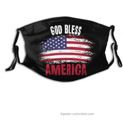 Patriotic American Flag -Face Mask Washable America Vintge Flag Balaclava Dust-Proof Reusable Mask With Pocket & 2 Filters at  Men’s Clothing store