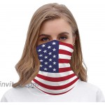 QoGoer 2 Pack American US Flag Seamless Bandanas Headband Multifunctional Balaclava Scarf Headwear Neck Gaiter for Dust Protection Outdoors Sports at Men’s Clothing store