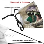 Reusable Face Masks Dinosaur Breathable Adjustable Ear Straps Dust Balaclava Cover with 2 Filters for Outdoor at Men’s Clothing store
