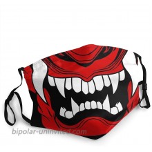 Samurai Oni Reusable Outdoor Coverings Mask Protective 5-Layer Activated Carbon Filters Bandana at  Men’s Clothing store