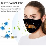 School Bus Driver38 Unisex Face Mask with Reusable Washable Adjustable Ear Loops Bandanas with Filter Pocket at Men’s Clothing store