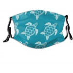 Sea Turtles Printed Face Mask Adjustable With 2 Filters Gift For Men And Women Balaclava Bandana at Men’s Clothing store