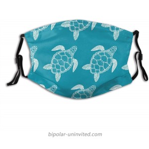 Sea Turtles Printed Face Mask Adjustable With 2 Filters Gift For Men And Women Balaclava Bandana at  Men’s Clothing store