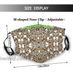 Sparkle Rhinestones Face Mask Fashionable Comfortable Washable Balaclava with 2 Filters for Women at Women’s Clothing store