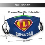 Super Dad Face Mask Breathable Fashion Balaclavas Reusable Scarf Dustproof Adjustable Washable Bandana at Men’s Clothing store