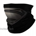 Super-Man Logo Face Mask Bandana Neck Gaiter Tube Headwear Bandana Seamless Rave Half Balaclava at Men’s Clothing store
