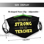 Teachers Gift-The Force Is Strong With This Teacher Face Mask With 2 Filters Washable Face Bandanas Balaclava Dust-Proof Reusable Fabric Mask For Men Women at Men’s Clothing store