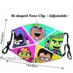 Teen Titans Go Face mask Washable Breathable Comfortable Safety Mask Black at Men’s Clothing store