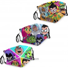 Teen Titans Go Face mask Washable Breathable Comfortable Safety Mask Black at  Men’s Clothing store