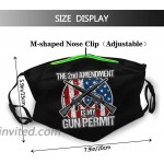 The 2nd Amendment is My Gun Permit Unisex Adjustable Earloop Face Anti Dust Mouth Mask Black at Men’s Clothing store